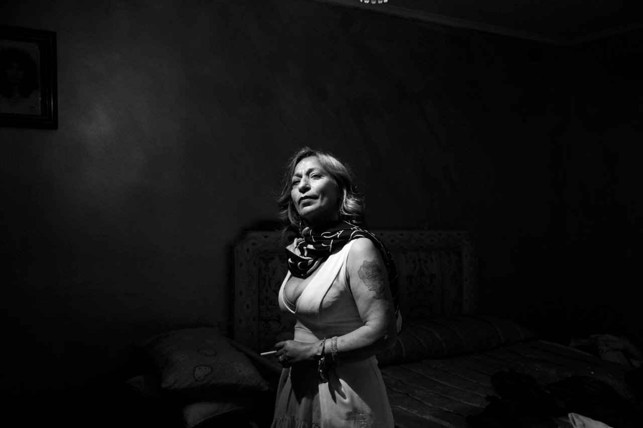 Sevla in her home, Rome, Italy. 2018